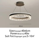 DecorBites™ Crystal Rings LED Chandelier Black&White Frame