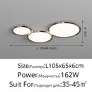 Modern chrome three circle led chandelier living room light