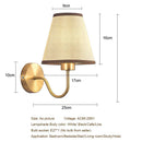 DecorBites™ Gold Fabric Wall Lamp for Modern Nordic Style Living Spaces