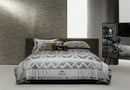 DecorBites™ American Jacquard Brocade & Egyptian Cotton Embroidered Bedding Set with Pillowcase
