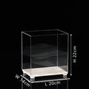Acrylic Display Case on Travertine Base by DecorBites™ for Collectibles, Figurines, Desserts