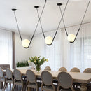 DecorBites™ Golden Black Perle Trio Pendant - Metal G9 LED Linear Dining Light