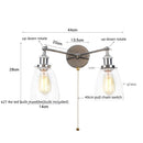 DecorBites™ 2 Head LED Wall Lamps Iron Glass Bedroom Stair Light Fixtures