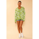 Shamrock Checkered Cardigan in Green and White [Available in SM-XL]