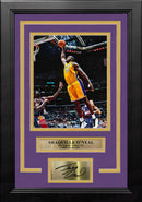 Shaquille O'Neal v. Rockets Los Angeles Lakers 8x10 Framed Basketball Photo with Engraved Autograph