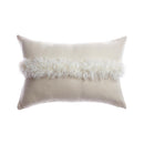 White Fur Accent Pillow