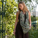 Botanica - Long Silk Scarf - Green