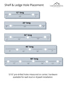 Picture Ledge Shelf - Black and White