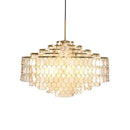 Teardrops Tiered Shell Pendant Light