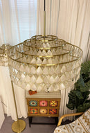 Teardrops Tiered Shell Pendant Light