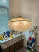 Natural Tiered Capiz Shell Chandelier