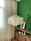 Natural Tiered Capiz Shell Chandelier