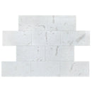 Shell Stone White Fossil Limestone Tumbled Pavers - Full Truckload 18"x36" top view