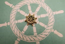 Ship's Wheel Gold Lapel Pin