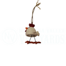 Chicken with Wire Legs Ornament | Pack of 3 | Bert Anderson Collection