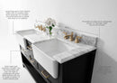 Hayley Bathroom Vanity with Sink and Carrara White Marble Top Cabinet Set Villohome
