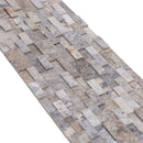 Silver Ledger 3D Panel 6"x24" Natural Travertine Wall Tile - Full Truckload itop angle view