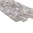 Silver Ledger 3D Panel 6"x24" Natural Travertine Wall Tile - Full Truckload profile view