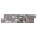 Silver Ledger 3D Panel 6"x24" Natural Travertine Wall Tile - one top view