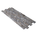 Silver Ledger 3D Panel 6"x24" Natural Travertine Wall Tile - Full Truckload split-face multiple angle view
