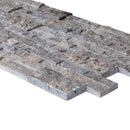Silver Ledger 3D Panel 6"x24" Natural Travertine Wall Tile - Full Truckload split-face profile view