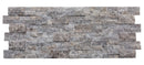 Silver Ledger 3D Panel 6"x24" Natural Travertine Wall Tile - Full Truckload split-face multiple panels top view