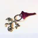 Silver Unicorn Fantasy Charms Lightweight Keychain in Silver