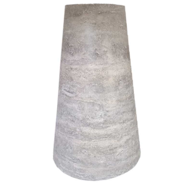 Silver Travertine Vein-cut Coffee Table Conic legs Honed (W)24" (L)48" (H)16" conic leg view