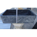Turkish Sirius Black Marble Farmhouse Kitchen Sink - Polished Natural Stone 16x24x6