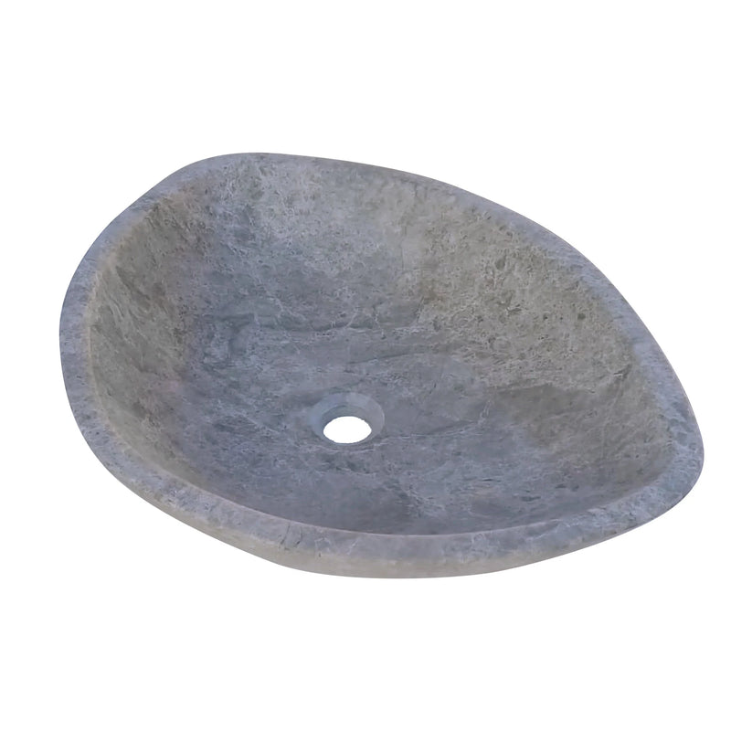 Sirius Gray Marble Above Vanity Bathroom Vessel Sink Honed (W)22" (D)18" (H)5.5" product shot angle view