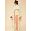 [Size L Remaining] Retro Arch Kimono Big Long Textured Satin Duster [Size L Remaining]