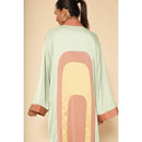 [Size L Remaining] Retro Arch Kimono Big Long Textured Satin Duster [Size L Remaining]