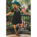 [Size M Remaining] Leather Look Western Style "Cisco" Dress