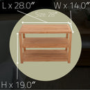 Savannah Natural Teak Shower and Spa/Bathroom/Outdoor - Storage Bench with Shelves- 28" or 40"