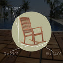 Telluride Oiled Teak Outdoor Patio Rocking Chair
