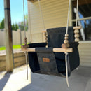 Premium Outdoor High Back Baby & Toddler Swing-Slate