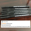 Smash the Patriarchy 6 Pens Black Sparkle Pen Pack
