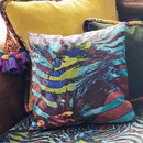 Velvet Pillow - Luxury Vegan - African Paint