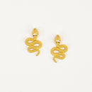 Snake Post Earrings in Gold | Fair Trade Handmade in Guatemala