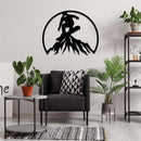 Snowboarder Mountain Metal Wall Art – Ski Resort Winter Sports Wall Decor
