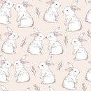 Modish White Hares Wallpaper Smart