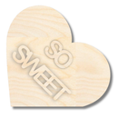 NEW Unfinished Wood Layered Conversation Heart Shelf Sitter | 6" Wide| 1/2" and 1/4" Wood | Wood Craft DIY