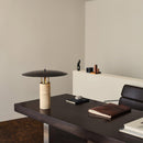 Solara Travertine Halo Table Lamp