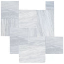 Solto White Marble Tumbled Pavers - Full Truckload product shot top view