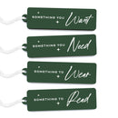 Something You Want, Need, To Wear, To Read Gift Tags