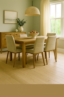 Engineered Hardwood European Oak 8.65" Wide, 86.5" RL, 5/8" Thick Wirebrushed Sonder Alcazar Tan - Mazzia Collection