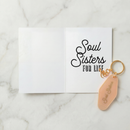 Soul Sisters Motel Style Keychain with Greeting Card | Gift for Her