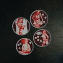 Sourpuss Nudie Coasters | Rockabilly Pin-Up Girls Set of Four | Metal & Cork Retro Drinkware with Storage Tin