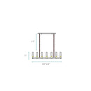 Sparkling Night LED Rectangular Chandelier//  8 Lights