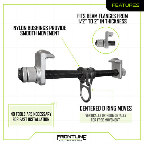 Frontline Aluminum I-Beam Slider Anchor